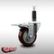 Service Caster 3.5'' SS Maroon Poly Swivel 1'' Expanding Stem Caster Total Lock Brake SCC-SSEXTTL20S3514-PPUB-MRN-1 - alternate 4